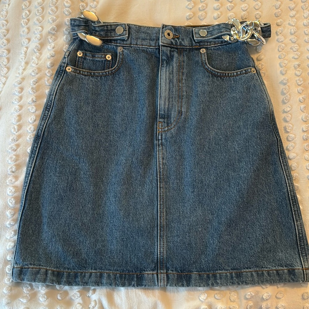 J.W. Anderson NWOT denim chain link skirt - 2
